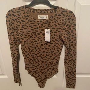NWT Abercrombie leopard print bodysuit